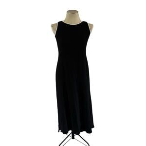 Vtg Y2K 2000s Black Maxi Dress Sz 6 Preppy Summer Goth Old Money